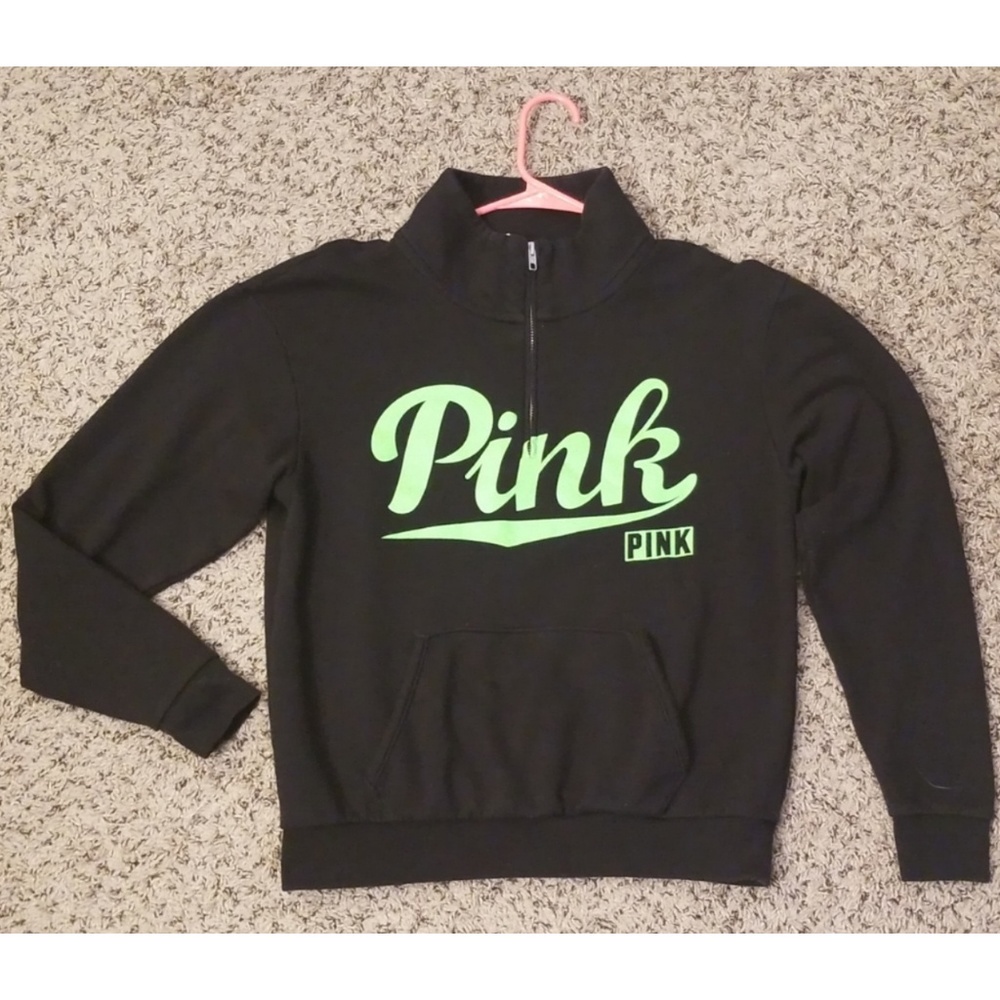 PINK Victoria's Secret Black Quarter Zip